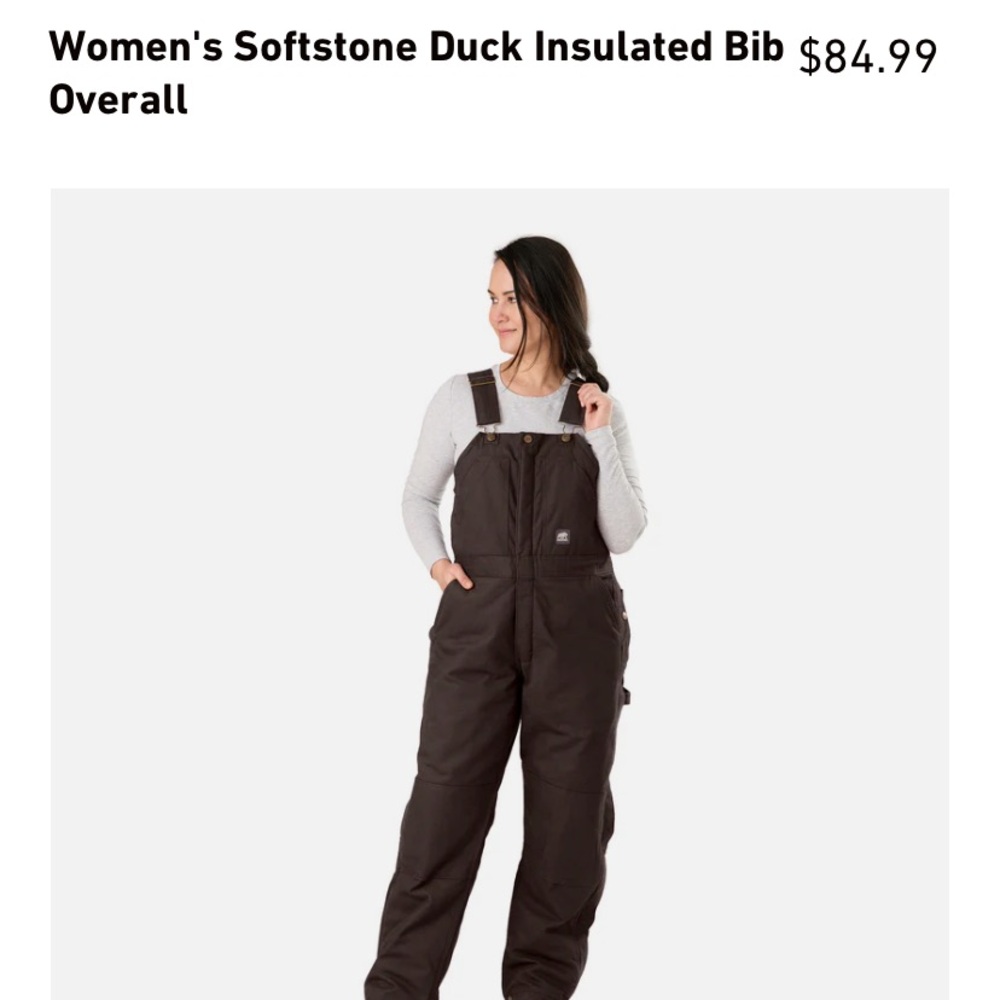 Women's Insulated Bib Overall - Brown
